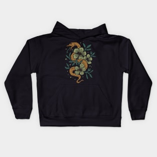 Abstract Mid Century Snake Flowers Kids Hoodie